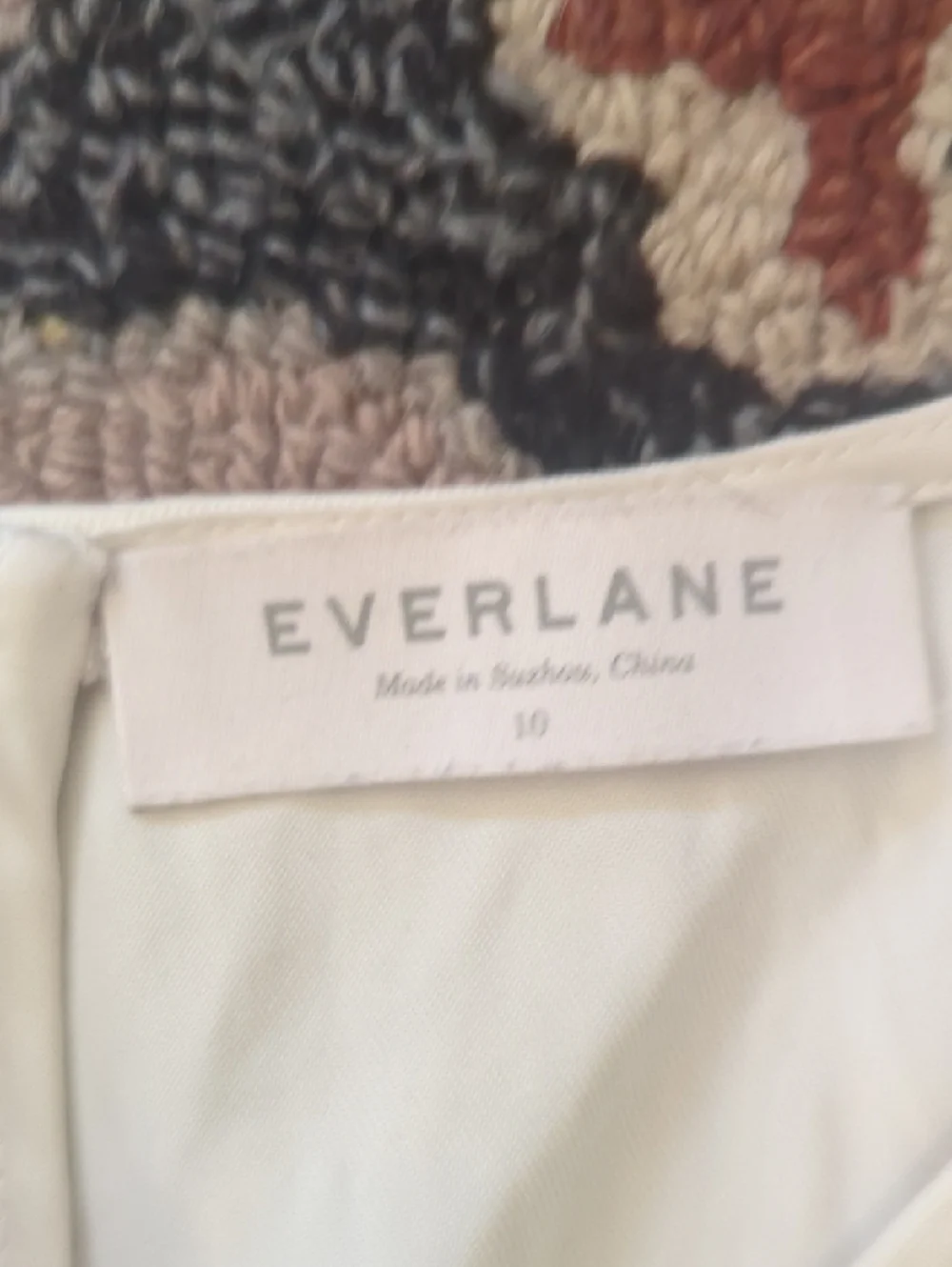 Everlane Go Weave Minimalist Cream Short-Sleeve Blouse - Picture 2 of 3